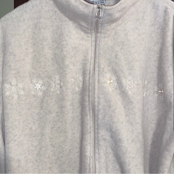 Vintage Northern Reflections Zip Snow Flake Fleecy - Picture 2 of 7